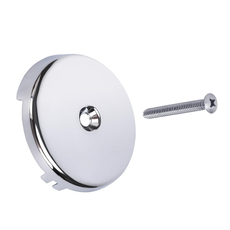 PRIMSOPH One Hole Overflow Faceplate Tub Drain Trim Kit Conversion Kit Assembly Universal Fine Coarse Thread Replacement Chrome - Image 1